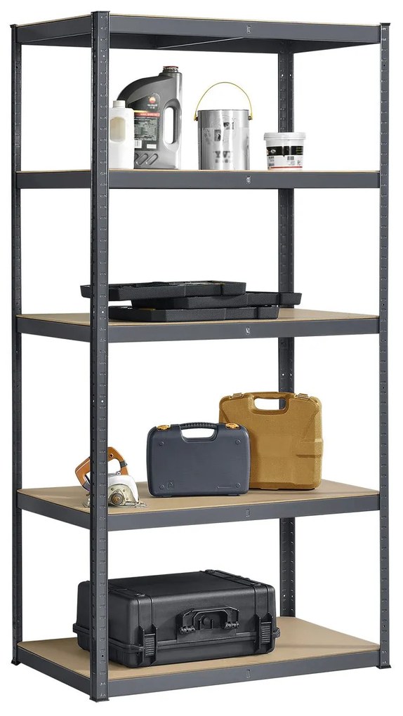 Juskys Polc 200x100x60 cm - szürke
