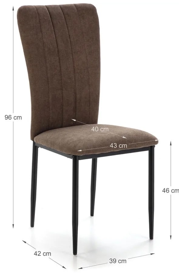 Barna étkezőszék szett 4 db-os Holly – Marckeric