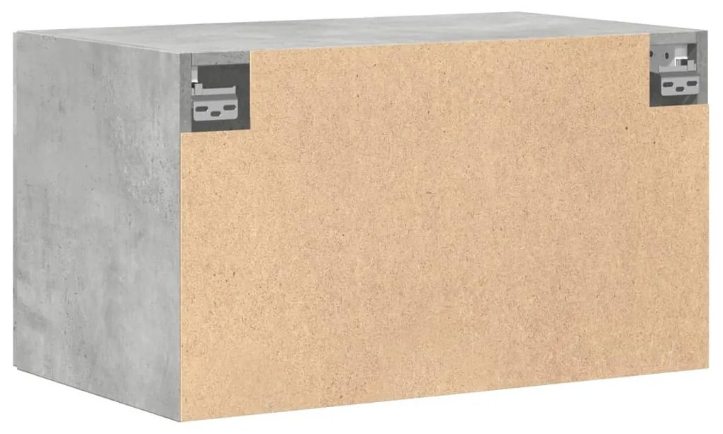 betonszürke szerelt fa faliszekrény 70 x 42,5 x 40 cm