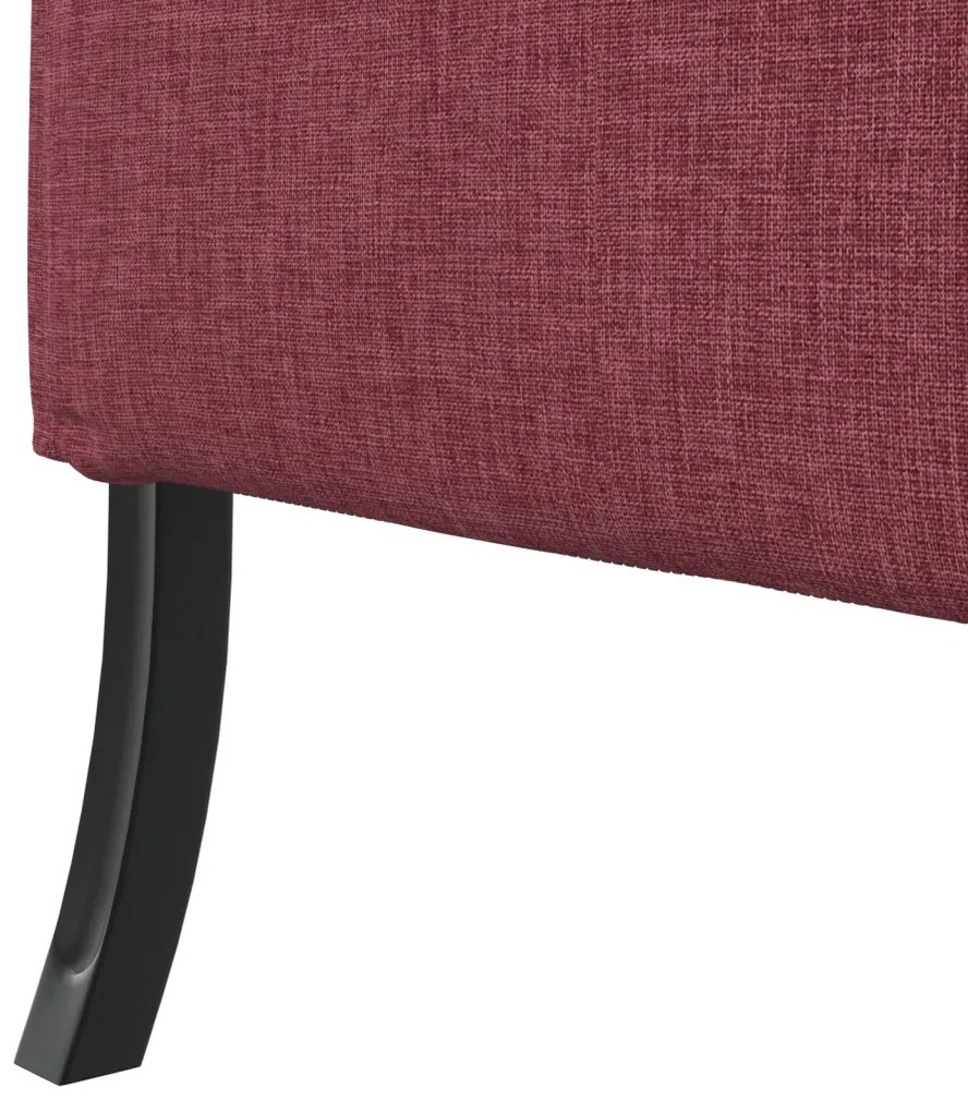Magas Háttámlású Kanapé Burgundi Vörös 109x56x121 cm Szövet