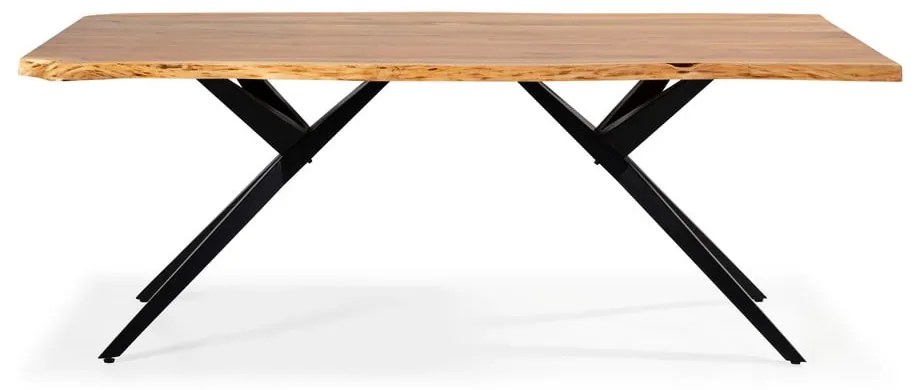 Étkezőasztal akácfa asztallappal 100x200 cm Mudri – MOME