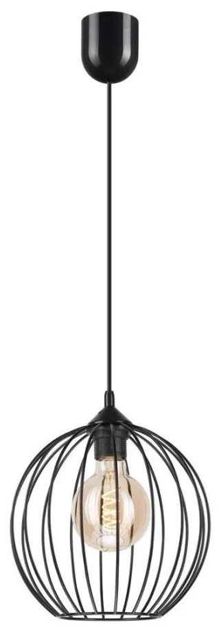 Csillár zsinóron ZOYA 1xE27/60W/230V fekete