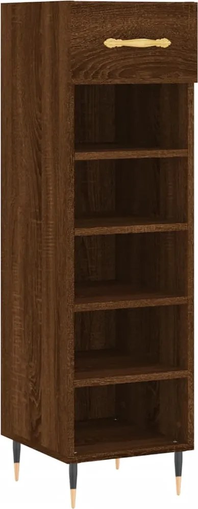 vidaXL barna tölgyszínű szerelt fa cipősszekrény 30 x 35 x 105 cm