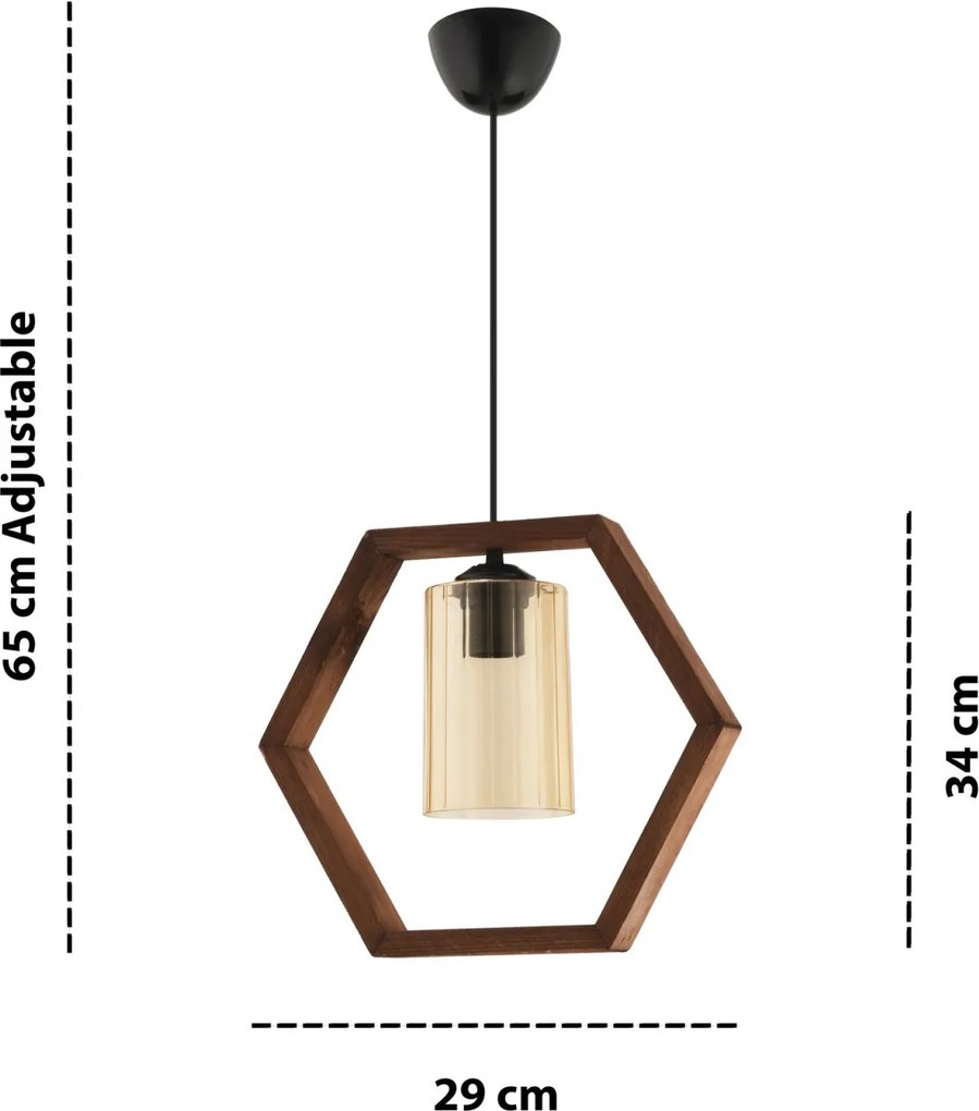 Hexagon Single Dark Glass