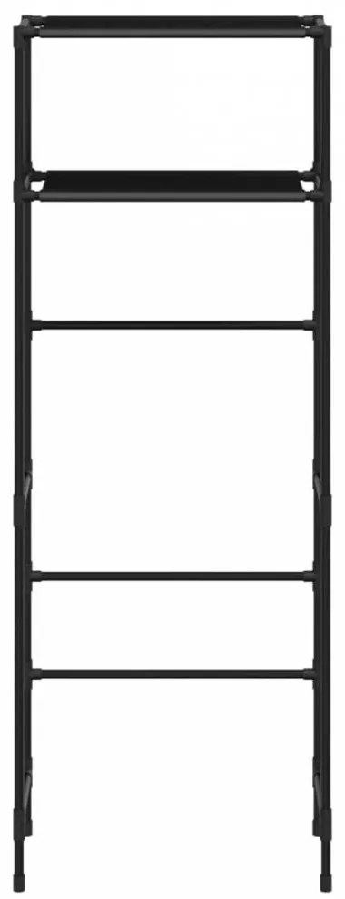 2 szintes fekete vas wc feletti tárolóállvány 53,5x28x143 cm