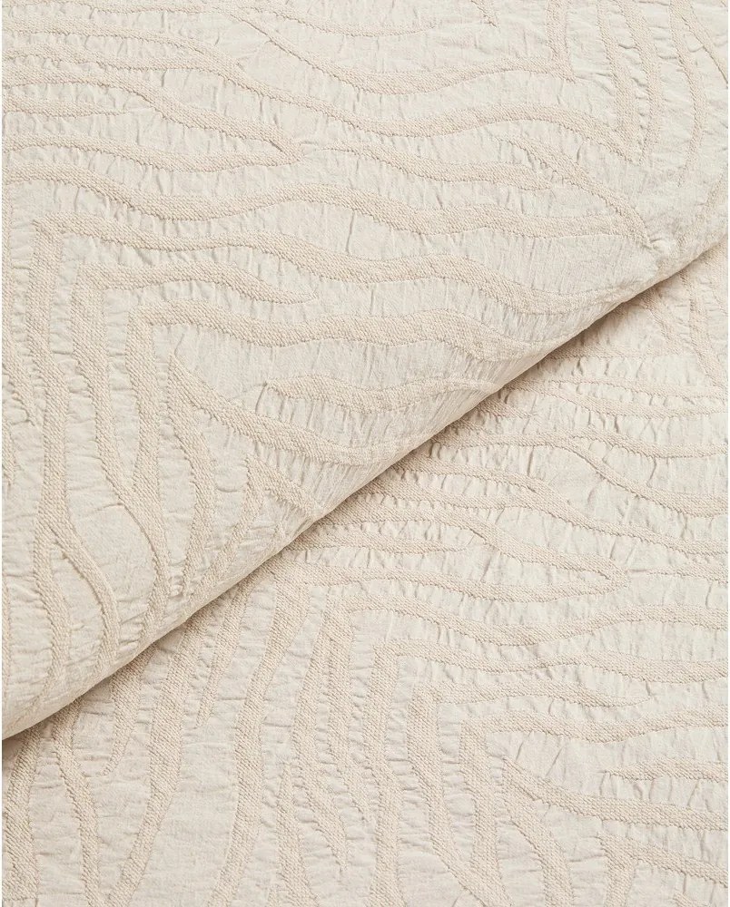 Elefántcsont színű jacquard ágytakaró 240x260 cm Zenti – Kave Home