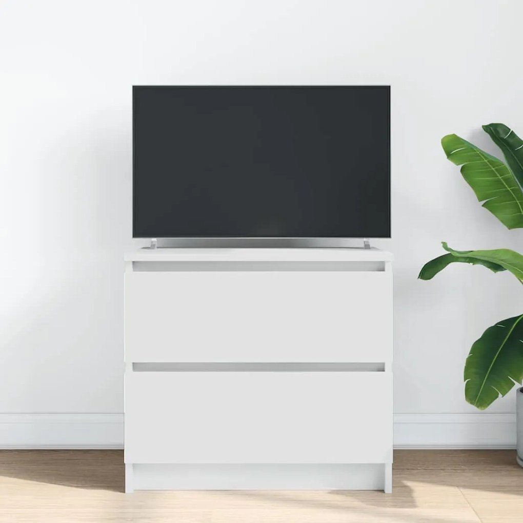 fehér szerelt fa TV-szekrény 60x35x54 cm