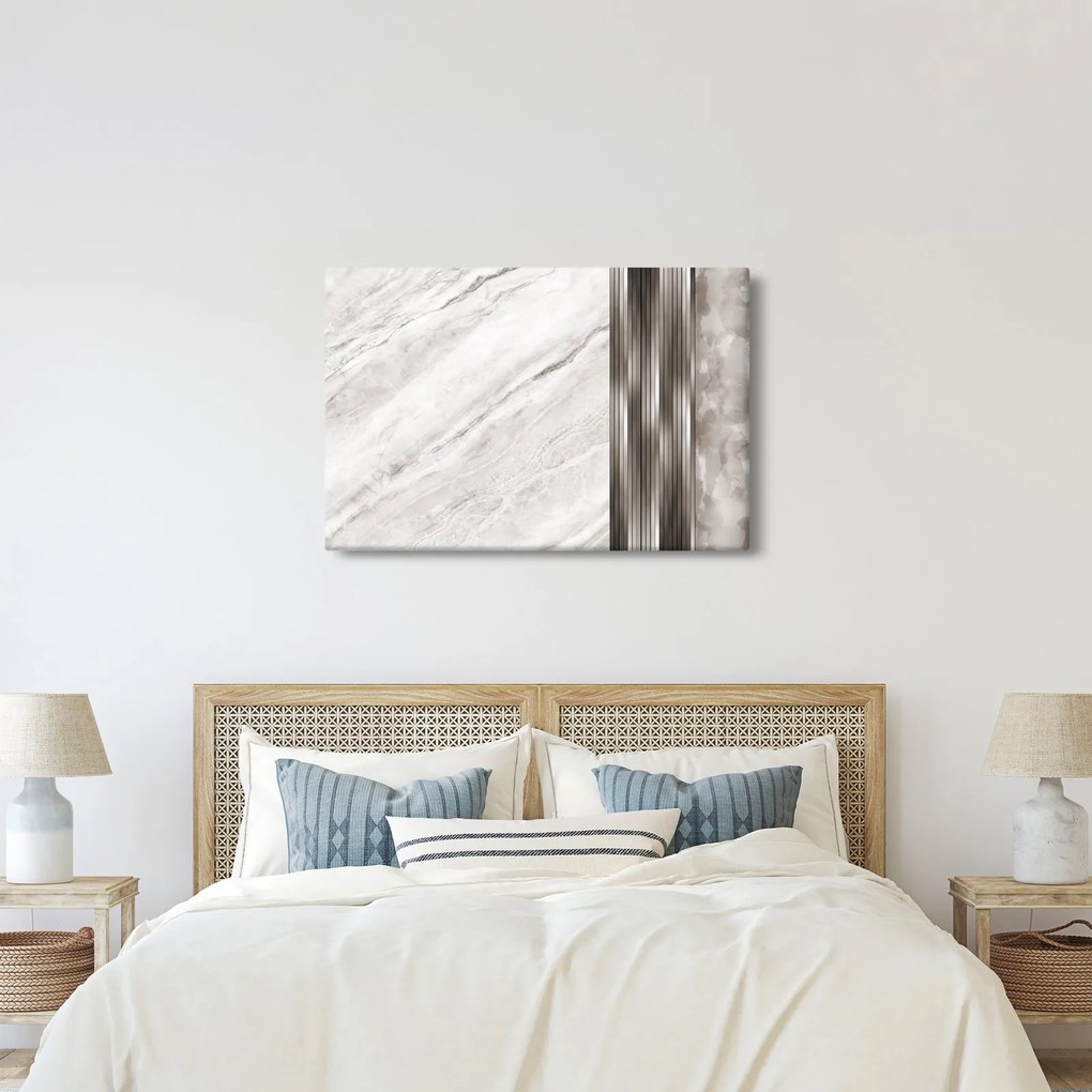 Kép - Márvány ezüst vonalakkal (90x60 cm)