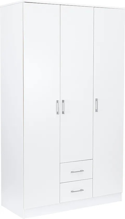 Miami gardróbszekrény 120x205 cm fehér-fehér