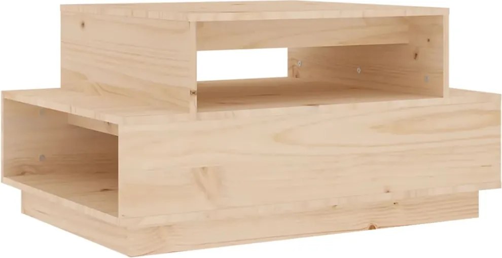 vidaXL tömör fenyőfa dohányzóasztal 80x55x40,5 cm