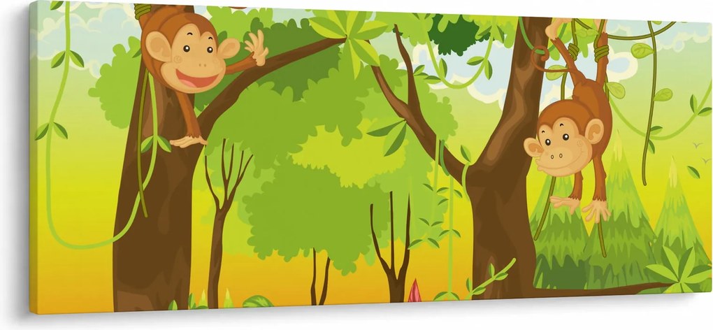 Kép - majmok (120x50 cm)