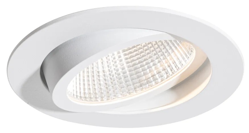 Süllyesztett spotlámpa fehér 9,5 cm LED-del 1015 lm szabályozható IP23 - Gaius