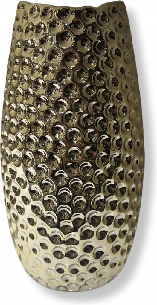 Kerámia váza arany 20,5x8cm