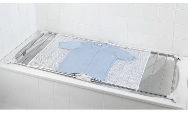 WENKO 3772020100 - PROFI szárítóállvány 65x150 cm rozsdamentes acél/ezüst/fehér