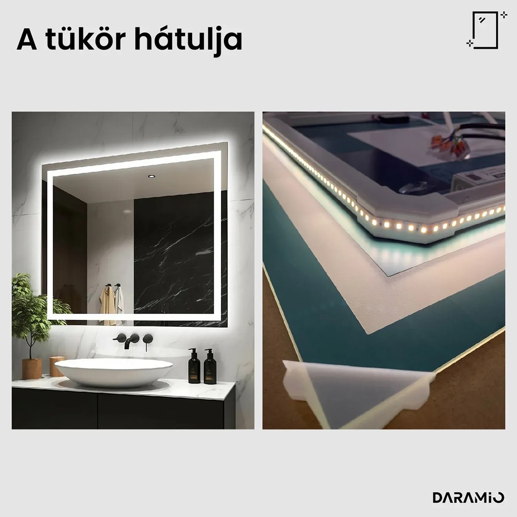 Atipikus tükör LED világítással G4