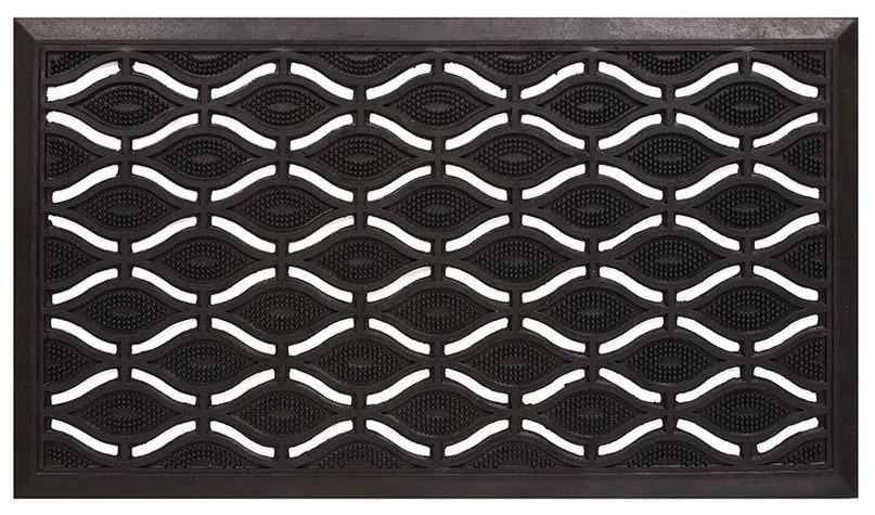 Gumiszőnyeg 1252 fekete, 55 x 90 cm, 55 x 90 cm