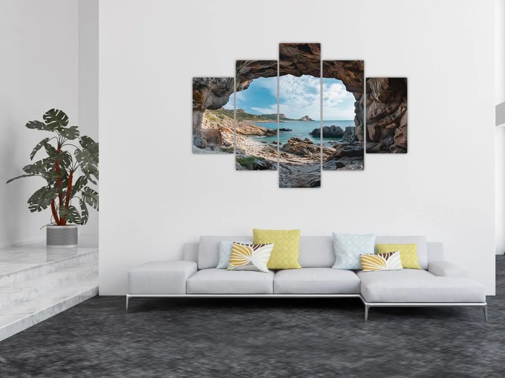 Kép - Barlang a tenger mellett (150x105 cm)