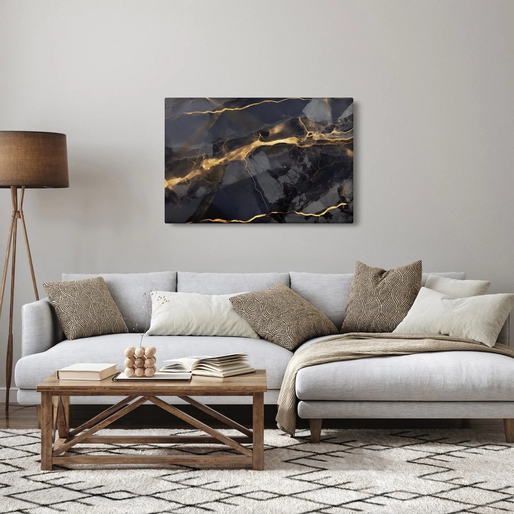 Kép - Fekete - arany dekoráció (90x60 cm)