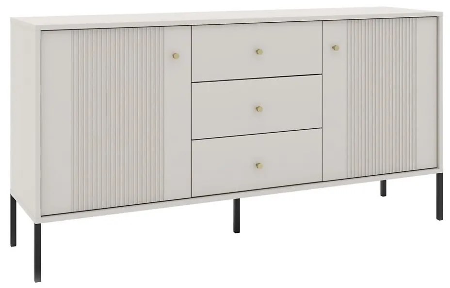 Komód LUE bézs/fekete