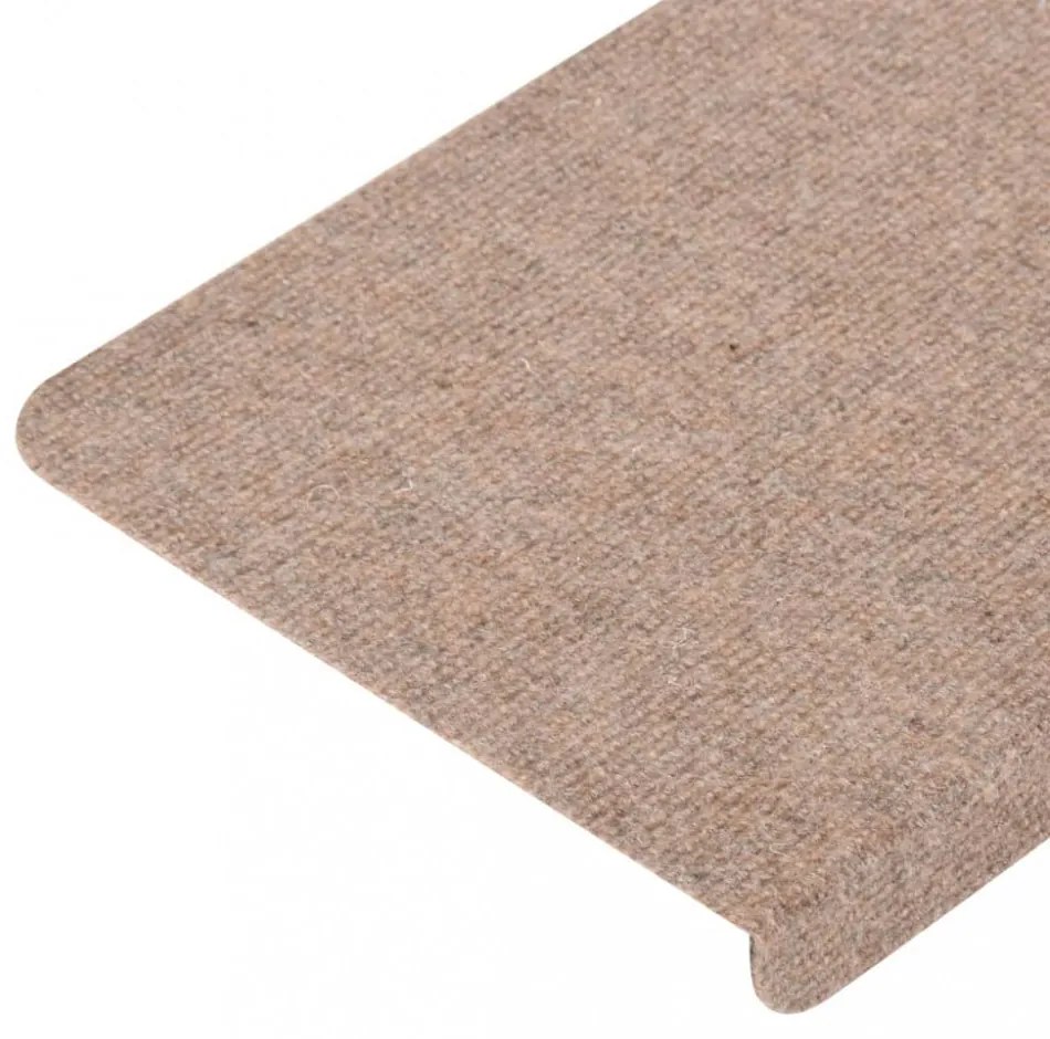 15 db bézs öntapadó lépcsőszőnyeg 65x24,5x3,5 cm