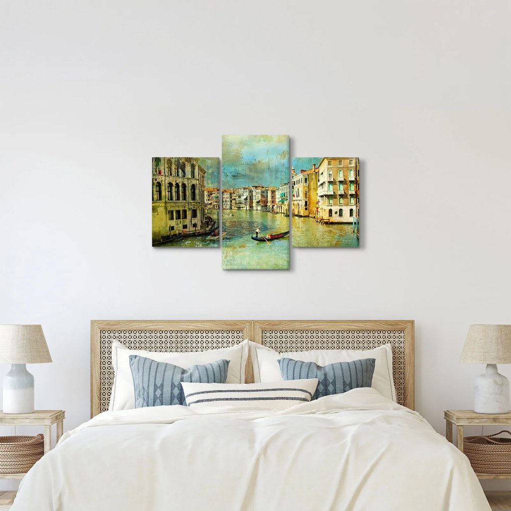 Kép - velencei csatorna és gondolák (90x60 cm)