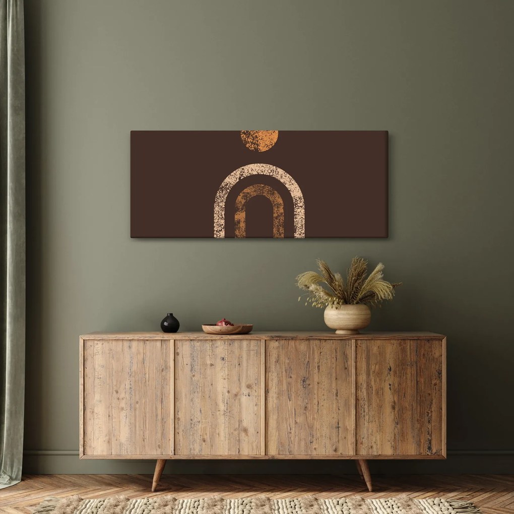 Kép - Narancssárga ívek N⁰1 (120x50 cm)