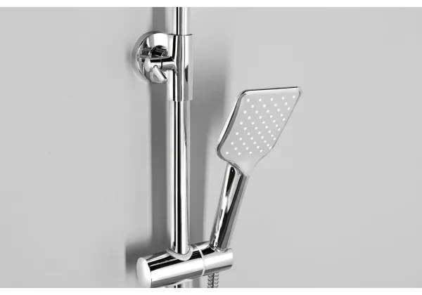 Aqualine FACTOR zuhanyszett csillogó króm kivitelben, csapteleppel