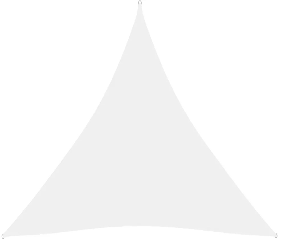 fehér háromszögű oxford-szövet napvitorla 4,5 x 4,5 x 4,5 m