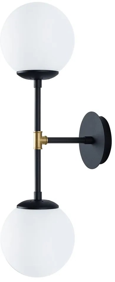 Kruva fekete fali lámpa, hosszúság 58 cm - Squid Lighting