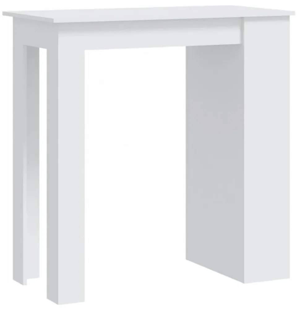 fehér szerelt fa bárasztal tárolórekesszel 102 x 50 x 103,5 cm