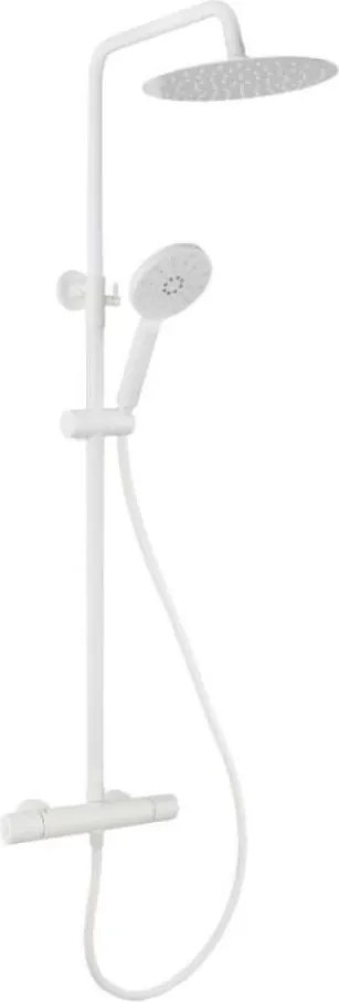 DRAGOR matt fehér termosztátos zuhanyszett
