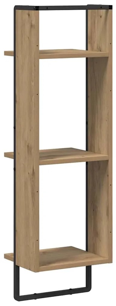 vidaXL Falpolc polcokkal Artisan tölgy 30 x 25 x 100 cm Faanyag