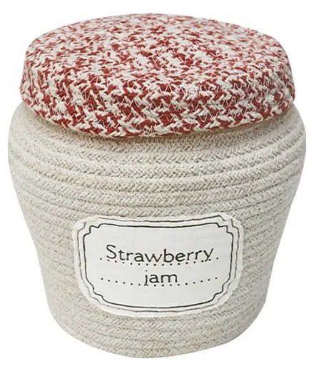 Krémszínű textil játéktároló kosár ø 20x23 cm Jam Jar – Lorena Canals
