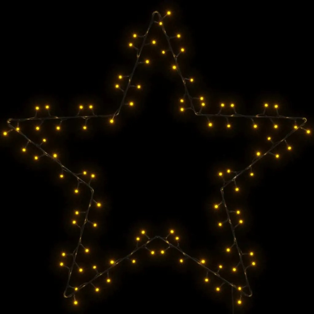 meleg fehér karácsonyi fények csillag sziluett 115 LED