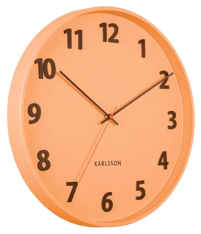 Karlsson 5920LO design falióra 40 cm, soft orange