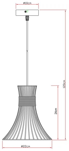 Globo 54814H - Csillár zsinóron PURRA 1xE27/60W/230V