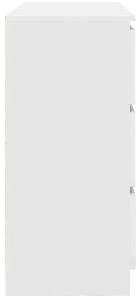 fehér szerelt fa tálalószekrény 100x35x76 cm