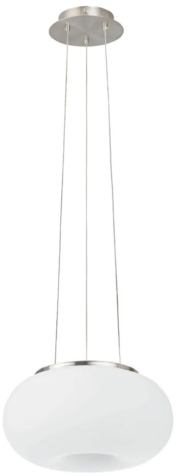 Fehér-ezüstszínű függőlámpa üveg búrával ø 28 cm OPTICA – EGLO