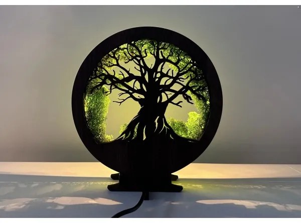 Li-Go 23604/DUB2 - LED dimmelhető asztali dekoráció LED/12W/230V 20x22 cm tölgy