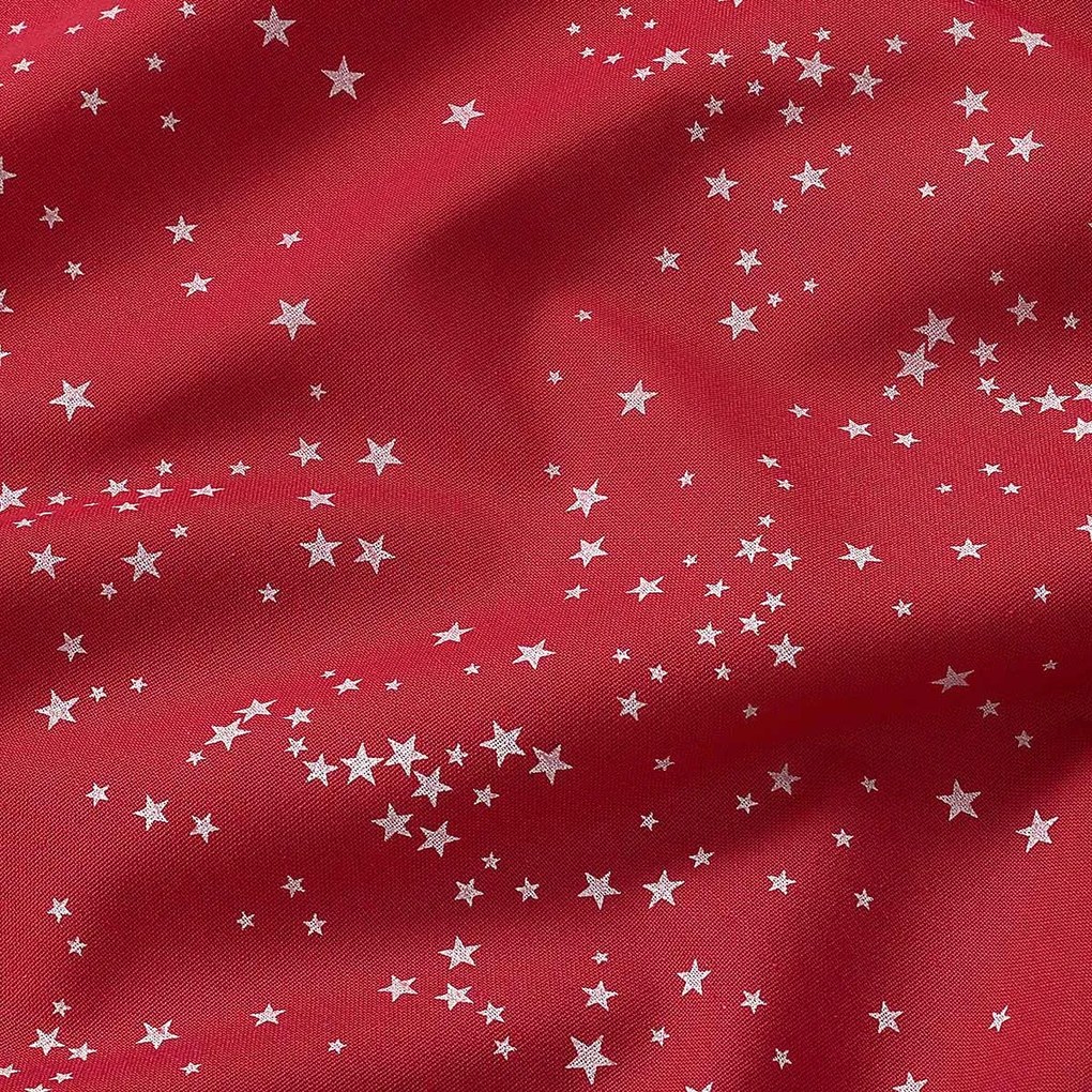 Goldea ovális terítő valencia - csillagok piroson 140 x 280 cm