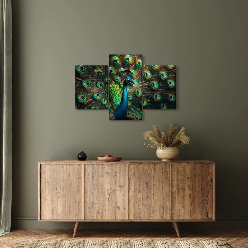 Kép – Pávatoll (90x60 cm)
