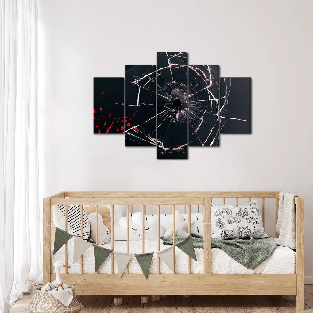 Absztrakt kép - törött üveg (150x105 cm)