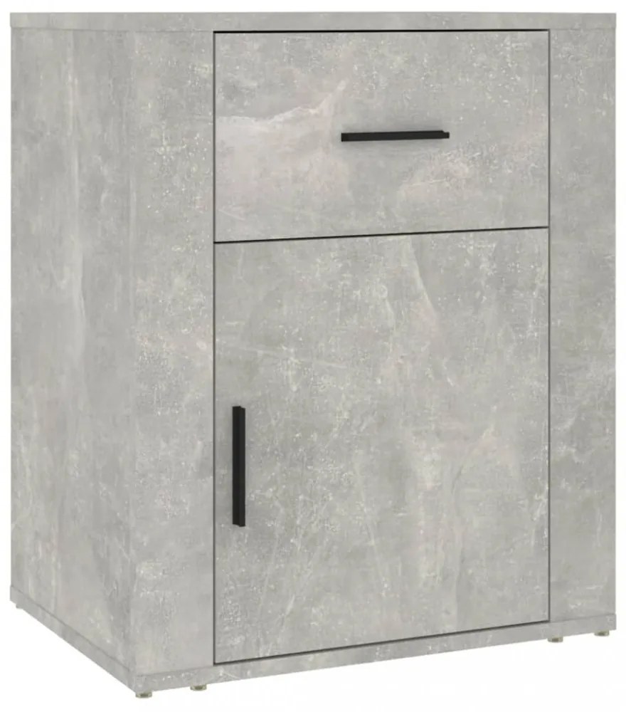 betonszürke szerelt fa éjjeliszekrény 50 x 36 x 60 cm