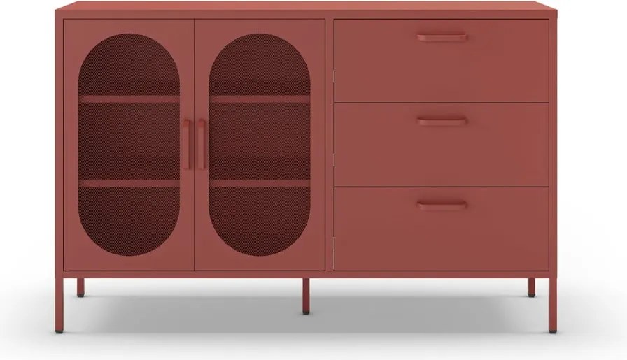 Téglavörös komód 140x90 cm Diora – Marckeric