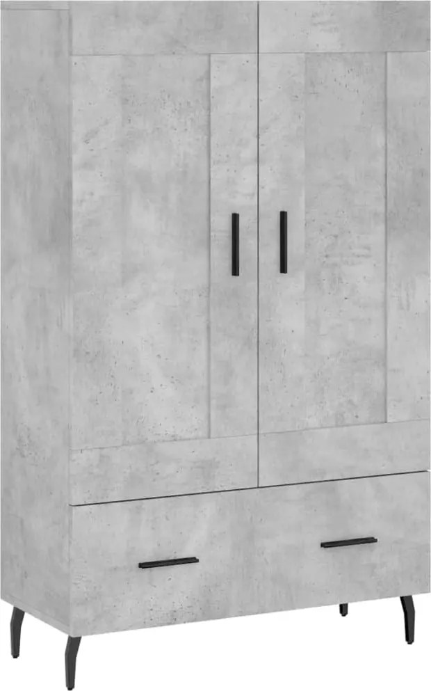 vidaXL betonszürke szerelt fa magasszekrény 69,5 x 31 x 115 cm