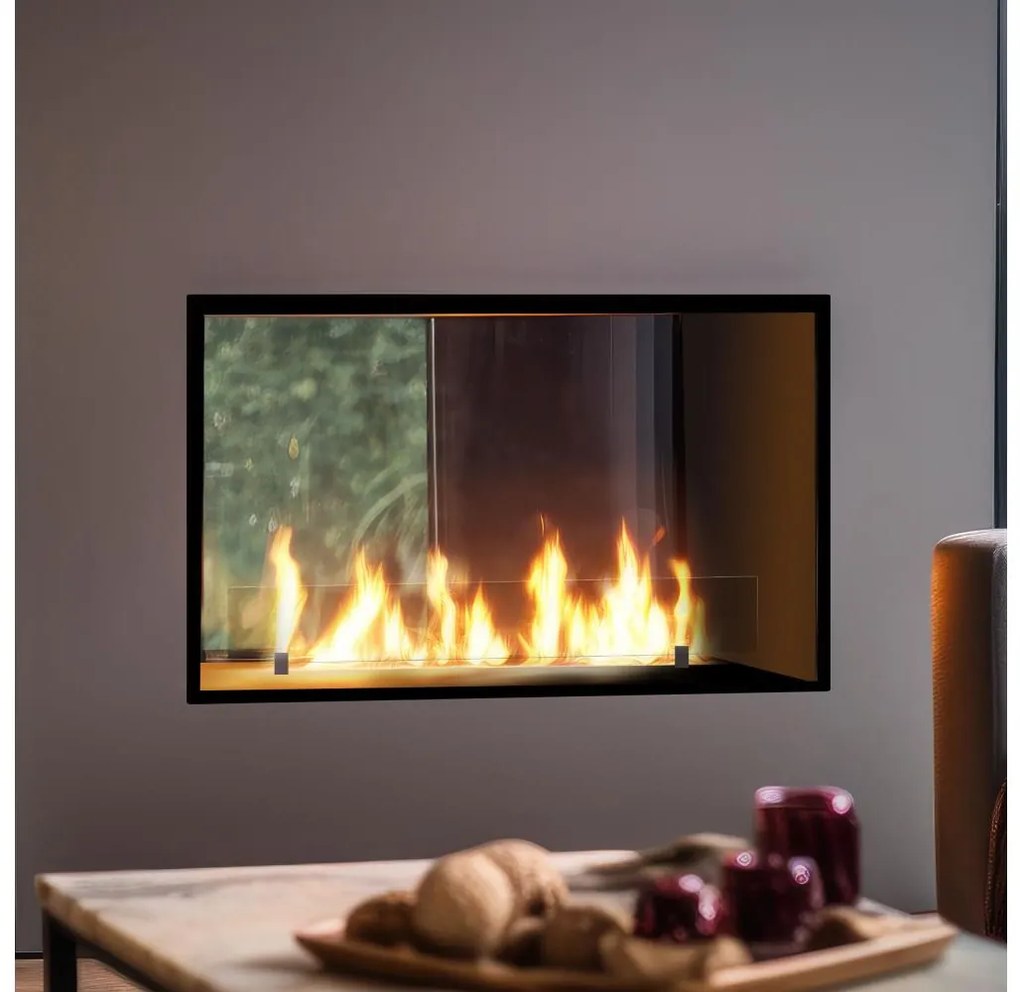InFire - Beépített BIO kandalló 48,5x83,5 cm 3,5kW fekete