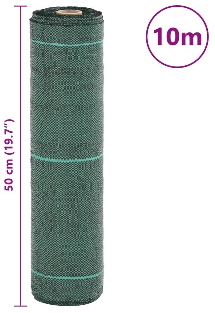 zöld PP talajtakaró membrán 0,5x10 m