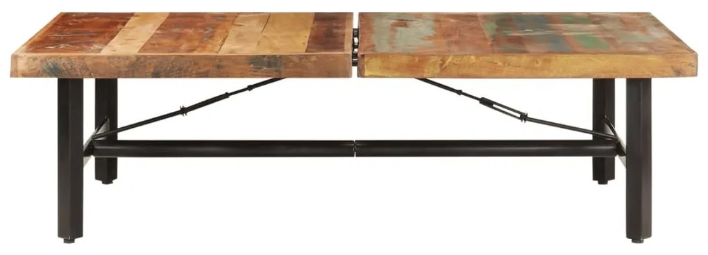 Tömör újrahasznosított fa dohányzóasztal 142 x 90 x 42 cm