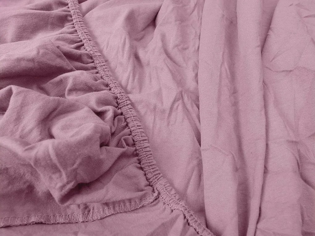 Jersey lepedő gyermekágyhoz rózsaszín 70 x 140 cm