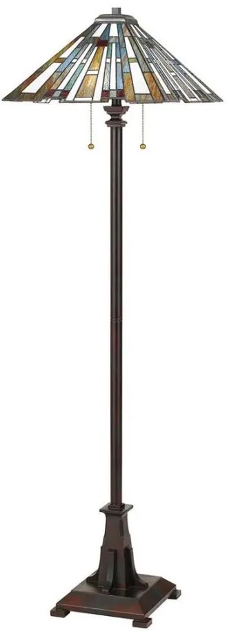 Quoizel QZ-MAYBECK-FL - Állólámpa Tiffany MAYBECK 2xE27/60W/230V